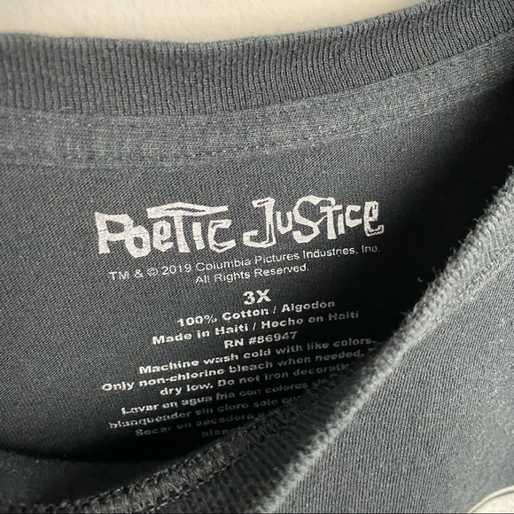 Poetic Justice Tupac T-shirt Size 3X - Picture 3 of 6